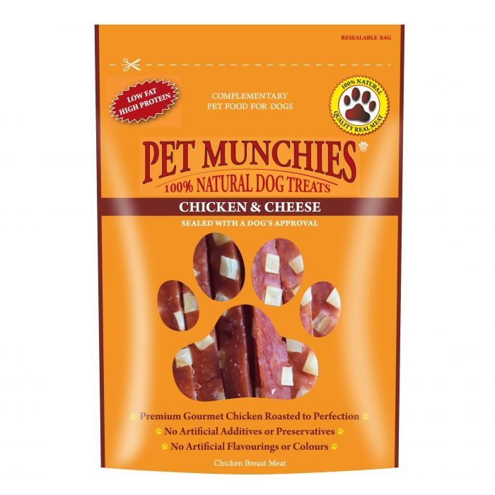 Buy Pet Munchies Chicken and Cheese Dog Treats 100g online