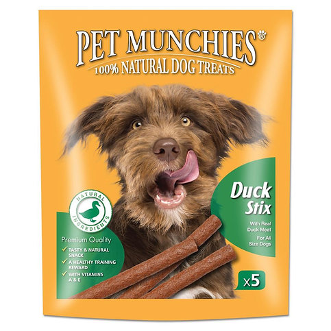 Buy Pet Munchies Duck Stix Dog Treats 8x90g online