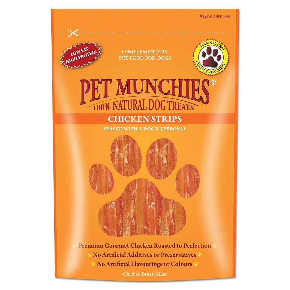 Buy Pet Munchies Chicken Strips Dog Treats 8x90g online