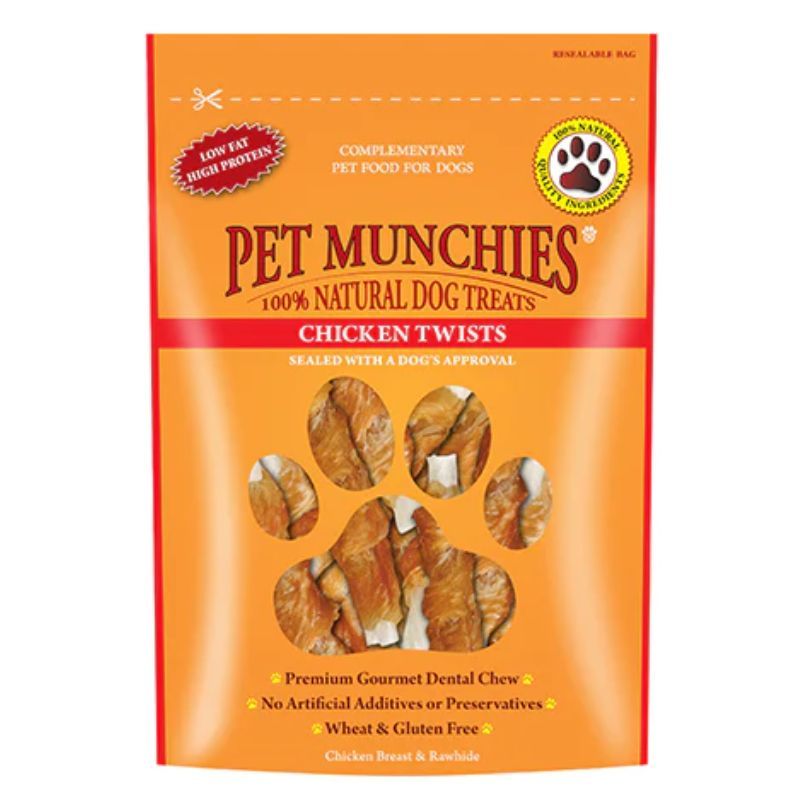 Buy Pet Munchies Chicken Twists Dog Treats 8x80g online