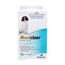 Buy Moxiclear 250 mg + 62.5 mg Spot-on Solution for Large Dogs, pk4 online