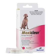 Buy Moxiclear 400 mg + 100 mg Spot-on Solution for Very Large Dogs, pk4 online