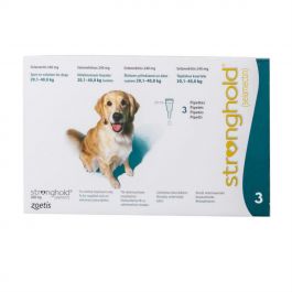 Buy Stronghold 240mg Spot-On Solution for Dogs weighing 20.1kg to 40kg, pk3 online