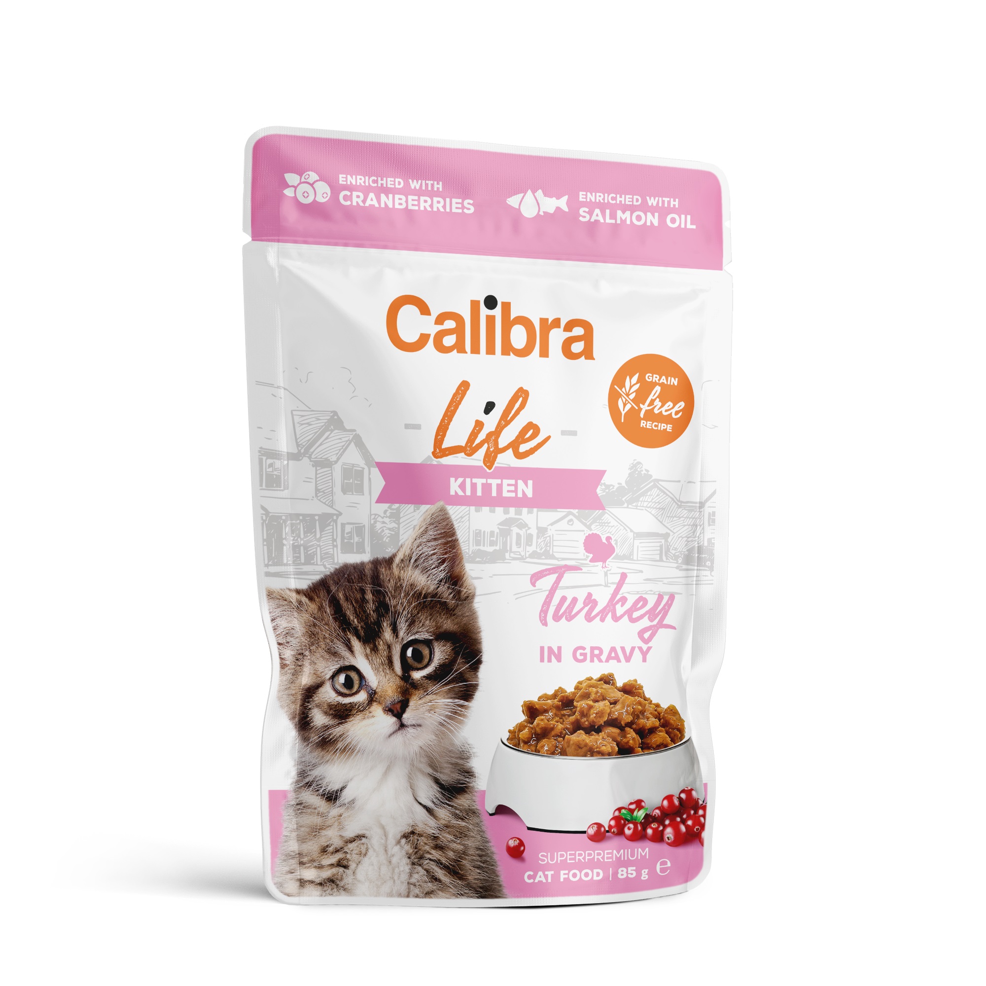 Buy Calibra Cat Life Pouch Kitten Turkey 28x85g online